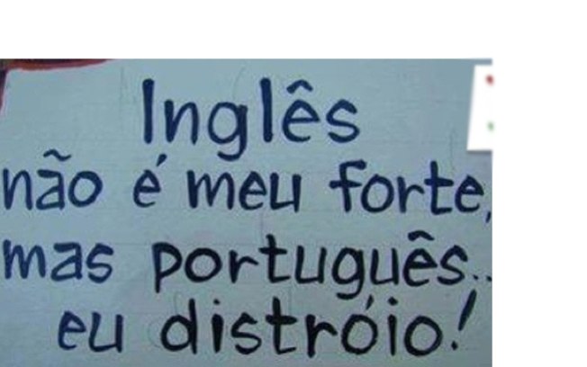 Frase em português escrita errada